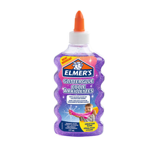 Picture of ELMERS GLITTERED GLUE PURPLE 177ML